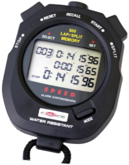 Hand-held stopwatch