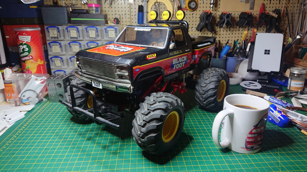 Tamiya Blackfoot view from the side.