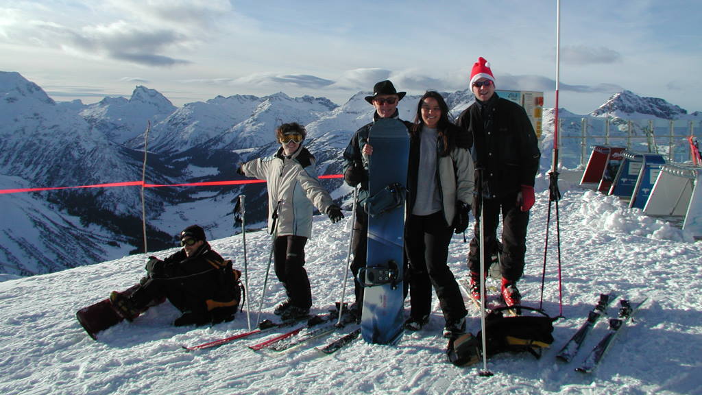 Snowboarding in St. Anton, Austria