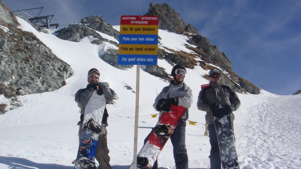 Snowboarding in Verbier